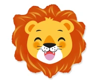 Foil balloon 24" FX - Lion (head),  unpacked (flat)